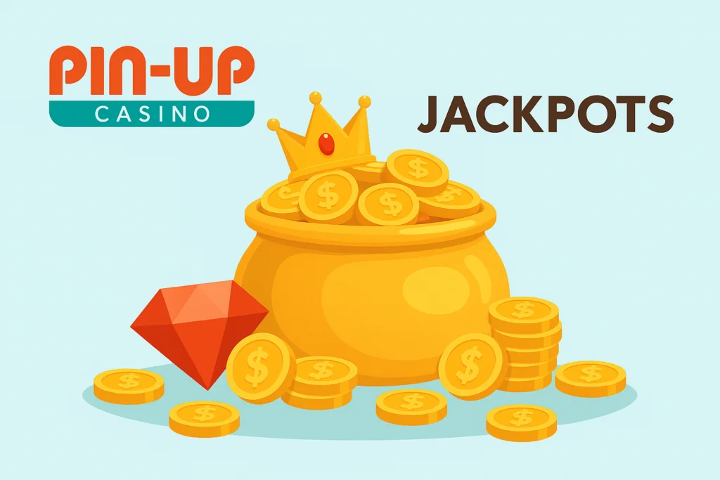 Pin Up Casino Chile - jackpots en línea con monedas doradas, corona y diamante